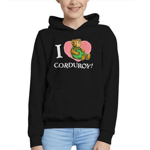 Corduroy I Heart Corduroy Teddy Bear Retro Children's Book Graphic Youth Hoodie - Bookorys CA