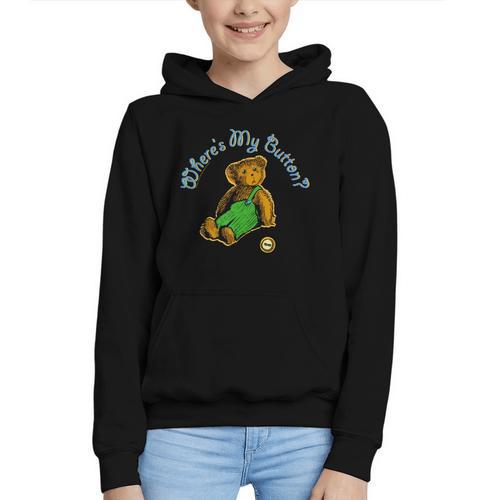 Corduroy Where's My Button Teddy Bear Retro Children's Book Graphic Youth Hoodie - Bookorys AU
