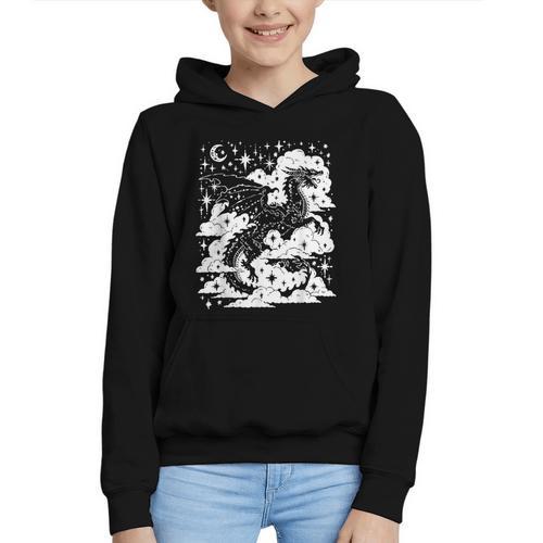 Dark Academia Fantasy Dragon Book Lover Bookish Goblincore Graphic Youth Hoodie - Bookorys AU