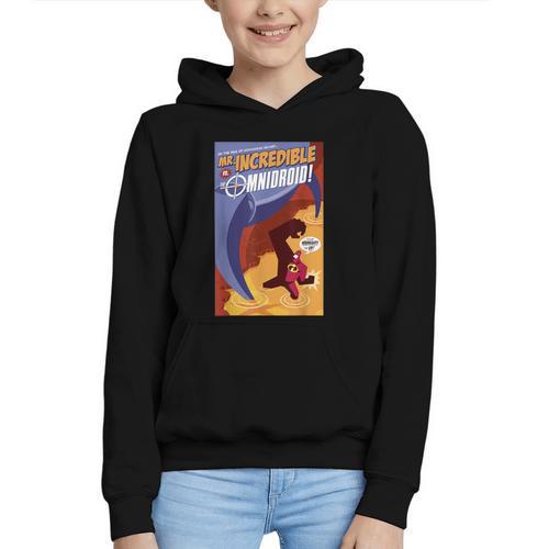 Disney Pixar The Incredibles Omnidroid Comic Book Cover Graphic Youth Hoodie - Bookorys