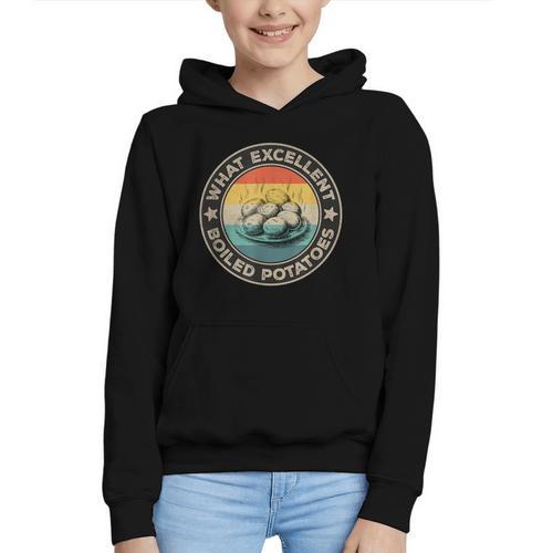 What Excellent Boiled Potatoes Retro Book Vintage Literature Graphic Youth Hoodie - Bookorys