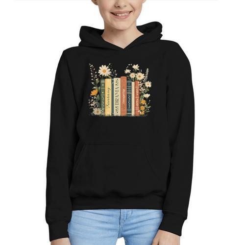 Fantasy Drama Tragedy Book Floral Subtle Graphic Youth Hoodie - Bookorys