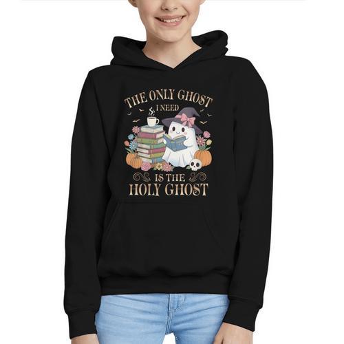 The Only Ghost I Need Is The Holy Ghost Books Reading Lovers Graphic Youth Hoodie - Bookorys