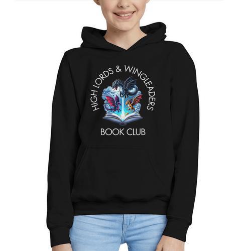 High Lords & Wingleaders Book Club Fantasy Storm Dragon Graphic Youth Hoodie - Bookorys