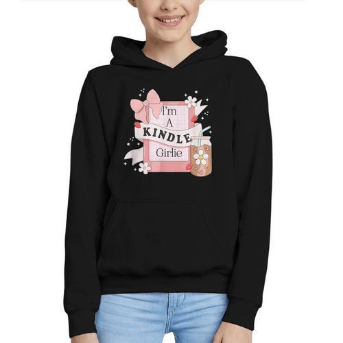 I'm A Kindle Girlie Book Lover Bookish Graphic Youth Hoodie - Bookorys