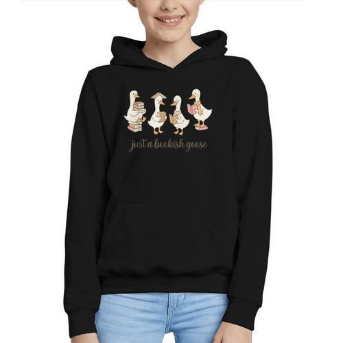 Just A Bookish Goose Goose Book LoverSilly Goose Book Club Graphic Youth Hoodie - Bookorys