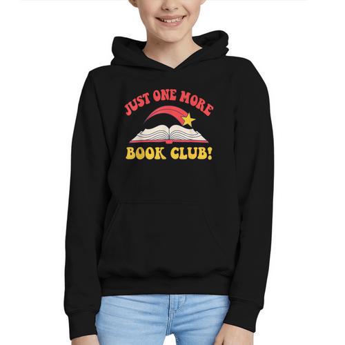 Just One More Book Club Bookish Hippie Graphic Youth Hoodie - Bookorys CA