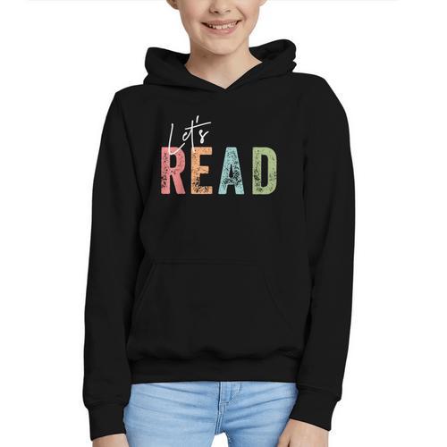 Let's Read Book Nerd Reading Book Lover Librarian Teacher Graphic Youth Hoodie - Bookorys UK