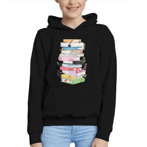 Life Of A Reader Book Lovers Book Nerds Bookworm Graphic Youth Hoodie - Bookorys