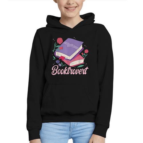 Literary Reading Book Introvert Booktrovert Reading Graphic Youth Hoodie - Bookorys UK