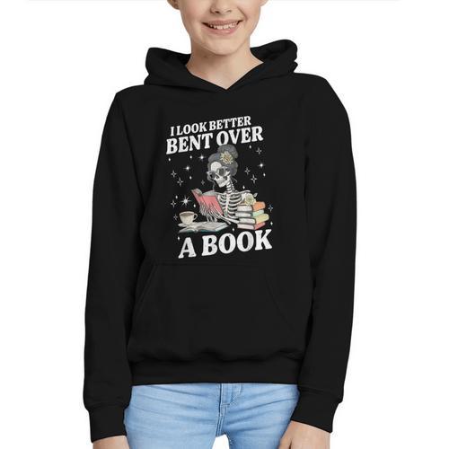 I Look Better Bent Over A Book Book Lover Graphic Youth Hoodie - Bookorys CA