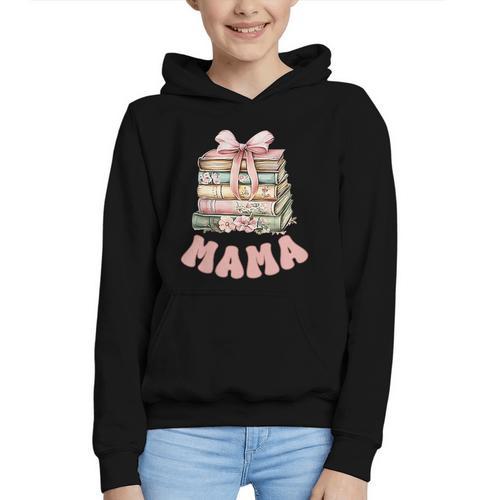 Mama Book First Chapter Birthday Family Matching Party Graphic Youth Hoodie - Bookorys CA