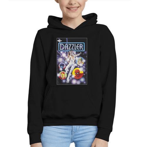 Marvel Universe Classic Dazzler Light Power Comic Book Cover Graphic Youth Hoodie - Bookorys
