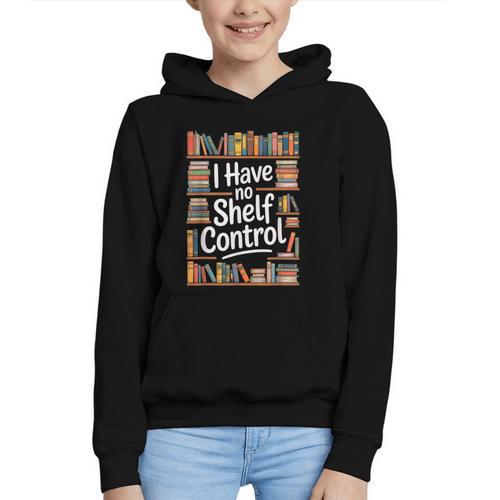 I Have No Shelf Control Book Lovers Vintage Floral Graphic Youth Hoodie - Bookorys CA