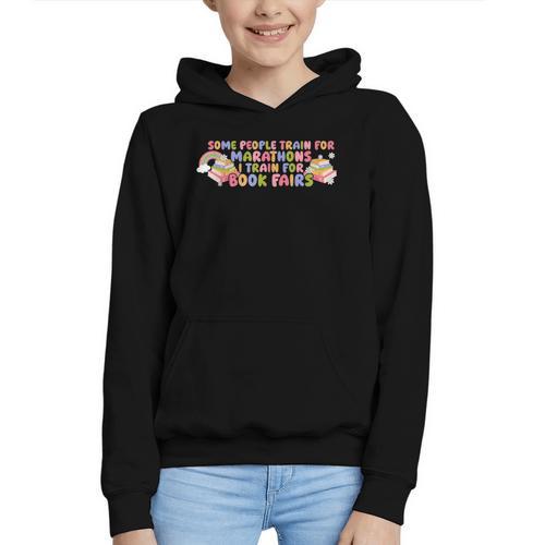 Some People Train For Marathons I Train For Book Fairs Graphic Youth Hoodie - Bookorys