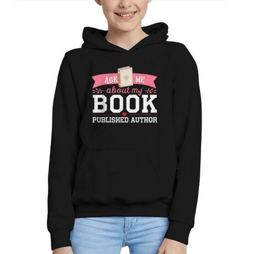 Published Author Ask Me About My Book Graphic Youth Hoodie - Bookorys DE