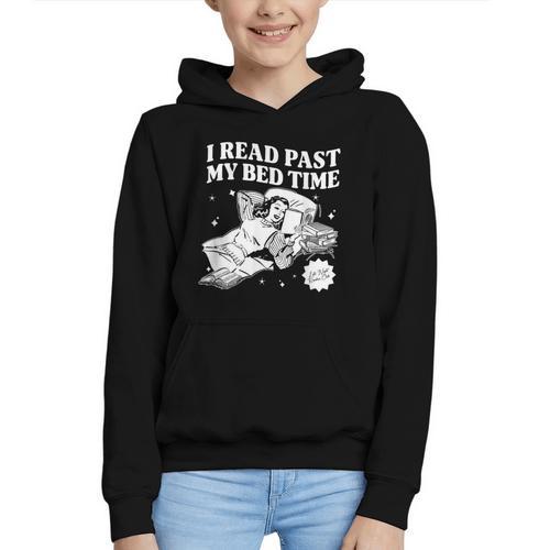 I Read Past My Bedtime Late Night Readers Book Club Graphic Youth Hoodie - Bookorys