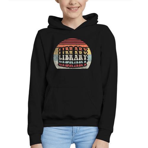 Retro Vintage Bookworm Library Shirt Book Lover Graphic Youth Hoodie - Bookorys AU