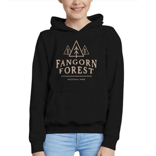 Retro Vintage Fangorn Forest National Park Bookworms Saying Graphic Youth Hoodie - Bookorys