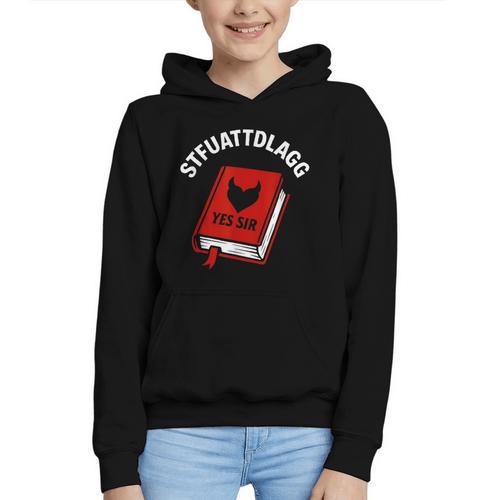 Sexy STFUATTDLAGG Yes Sir Reading Spicy Good Book Love Heart Graphic Youth Hoodie - Bookorys