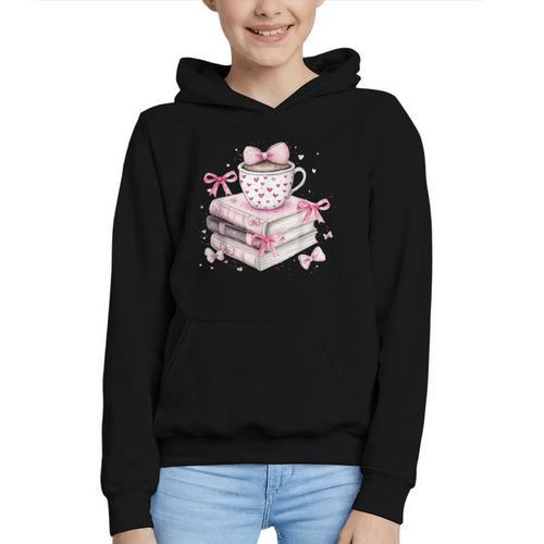 Teacher Valentine's Day All Booked For Valentines Reading Graphic Youth Hoodie - Bookorys CA