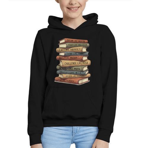 Vintage Books History Retro Book Lover Teacher Graphic Youth Hoodie - Bookorys DE
