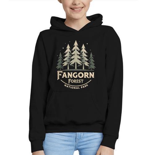 Vintage Fangorn Forest National Park Bookworms Saying Retro Graphic Youth Hoodie - Bookorys
