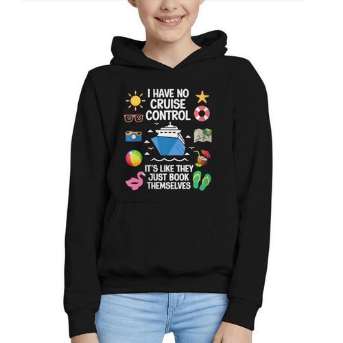 Women's I Have No Control On A Cruise They Book Themselves Cruise Graphic Youth Hoodie - Bookorys