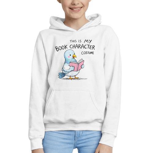 This Is My Book Character Costume I Pigeon Reading Tee Graphic Youth Hoodie - Bookorys