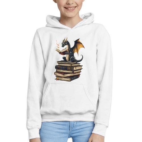 Book Dragon Graphic Youth Hoodie - Bookorys AU
