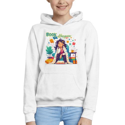Book Lover Woman Woman Book Hangover Premium Tri-Blend Graphic Youth Hoodie - Bookorys CA