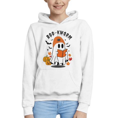 Book Worm Halloween Costume For Book Lovers Graphic Youth Hoodie - Bookorys