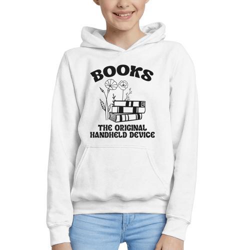 Books The Original Handheld Device Book Lover Premium Graphic Youth Hoodie - Bookorys