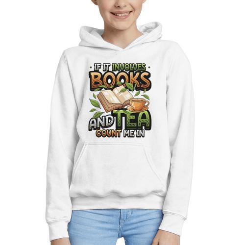 Bookworm If It Involves Books And Tea Lover Reading Premium Tri-Blend Graphic Youth Hoodie - Bookorys AU