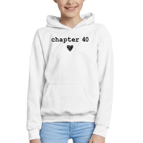 Chapter 40 Book Lovers Readers & Authors 40th Birthday Graphic Youth Hoodie - Bookorys
