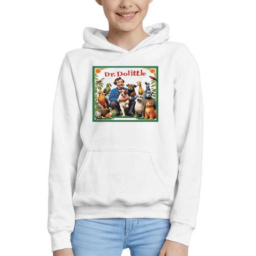 Dr Dolittle Children's Book Cover Premium Tri-Blend Graphic Youth Hoodie - Bookorys