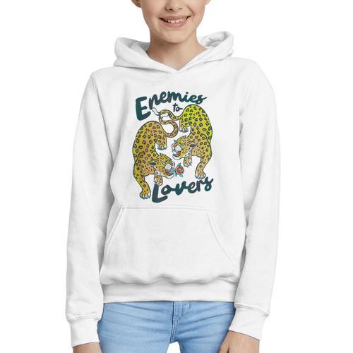Enemies To Lovers Jaguar Tee Romance Book Plot Device Trope Graphic Youth Hoodie - Bookorys CA