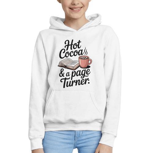 Hot Cocoa And a Page Turner Book Lovers Hot Chocolate Graphic Youth Hoodie - Bookorys