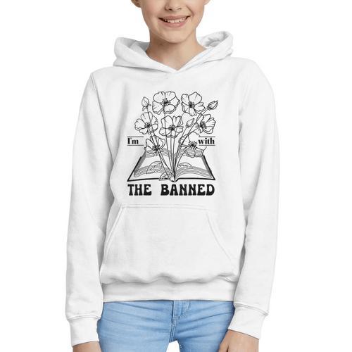 I'm With The Banned Banned Book Club Graphic Youth Hoodie - Bookorys CA