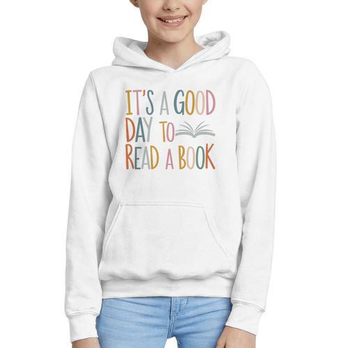 It’s a Good Day To Read a Book Lovers Library Reading Women Graphic Youth Hoodie - Bookorys DE