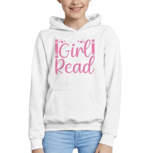Just A Girl Who Loves To Read Book Lover Reading Books Graphic Youth Hoodie - Bookorys DE
