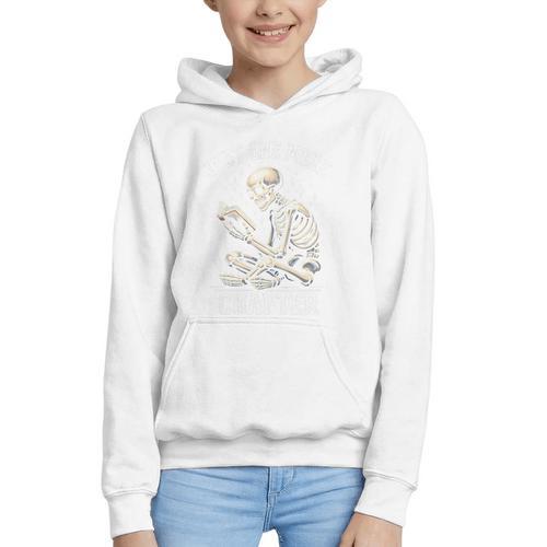 Just One More Chapter Reading Skeleton Book Lover Premium Tri-Blend Graphic Youth Hoodie - Bookorys DE