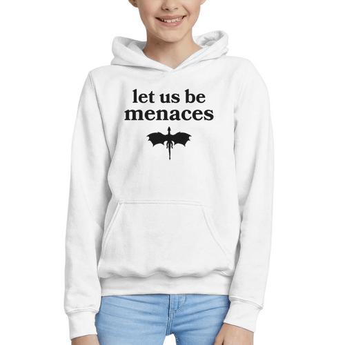 Let Us Be Menaces Dragon Book Lover Graphic Youth Hoodie - Bookorys