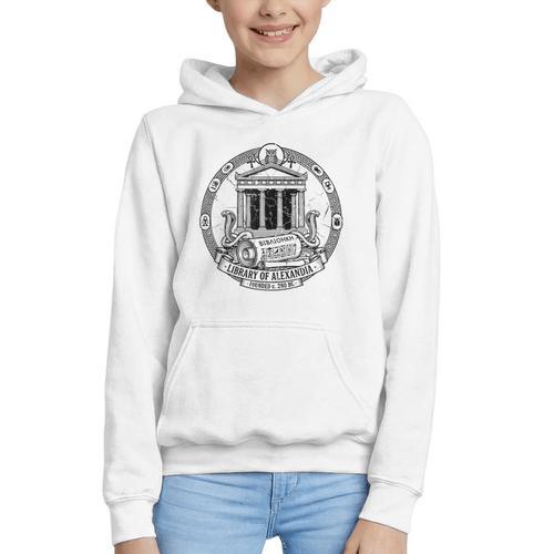 Library Of Alexandria Ancient Book Lover Librarian Books Graphic Youth Hoodie - Bookorys DE
