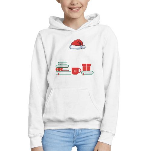Library Crew Book Lovers Librarian Xmas Holiday Christmas Graphic Youth Hoodie - Bookorys