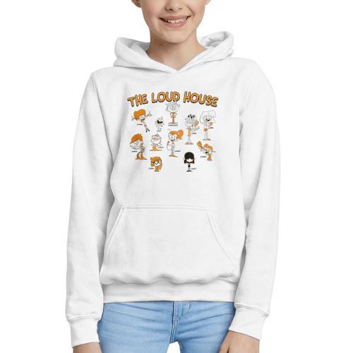 The Loud House Color Pop Character Textbook Vintage Style Graphic Youth Hoodie - Bookorys DE