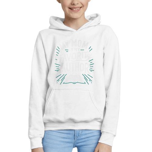 My Mom Is My Favorite Author Book Lover Premium Graphic Youth Hoodie - Bookorys