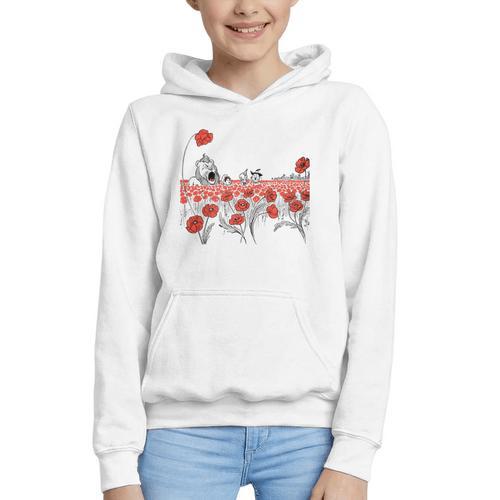 Poppy Field Wizard Of Oz Cowardly Brave Lion Book Graphic Youth Hoodie - Bookorys DE