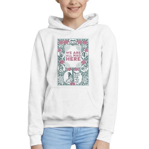 Puddin Threads Cheshire Cat Alice In Wonderland Vintage Book Adults Small Short Sleeve Classic Fit Graphic Youth Hoodie - Bookorys CA