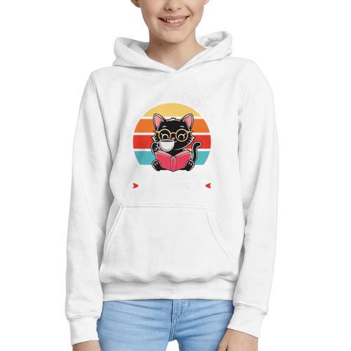 Read Books Drink Coffee Fight Evil Cat Premium Graphic Youth Hoodie - Bookorys AU